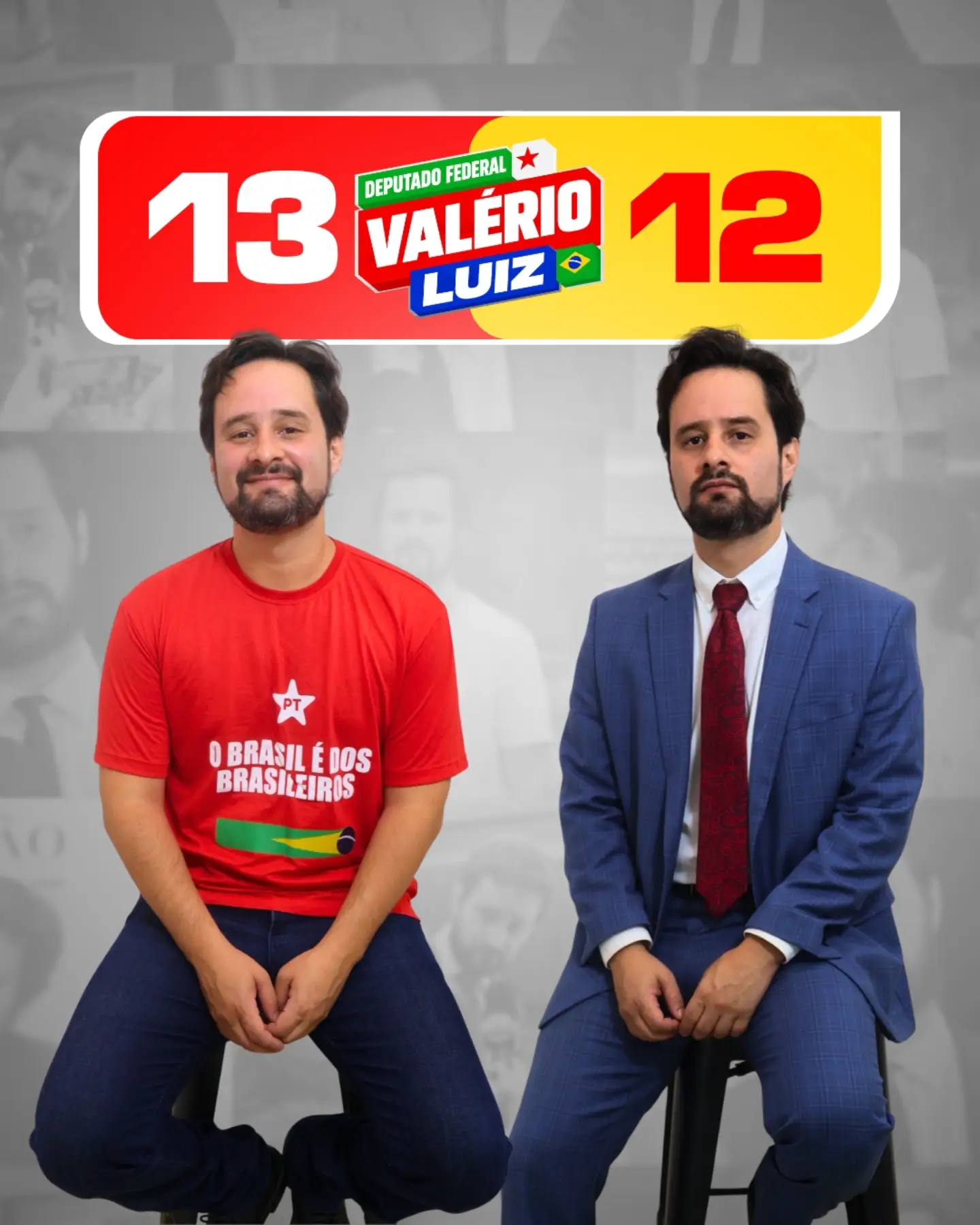 Valério Luiz ao lado de Fabrício Rosa